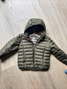JOTT Kids Hooded Puffer Jacket in Green Like New